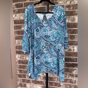 Very soft, Blue Paisley Women’s Tunic.  Stretchy